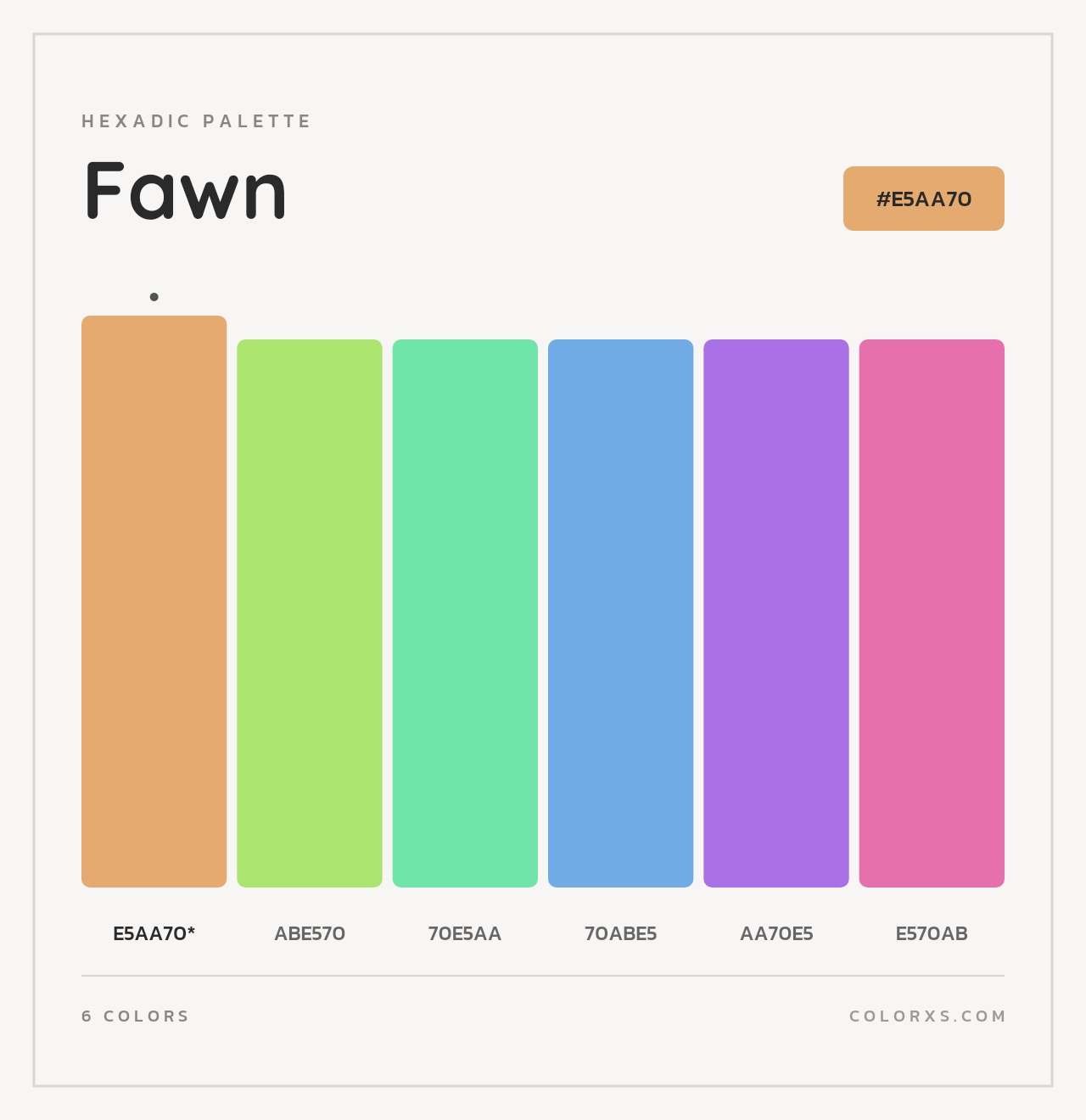 Fawn - Hexadic Color Palette