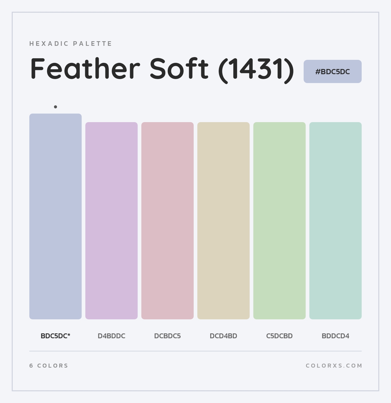 Feather Soft (1431) - Hexadic Color Palette