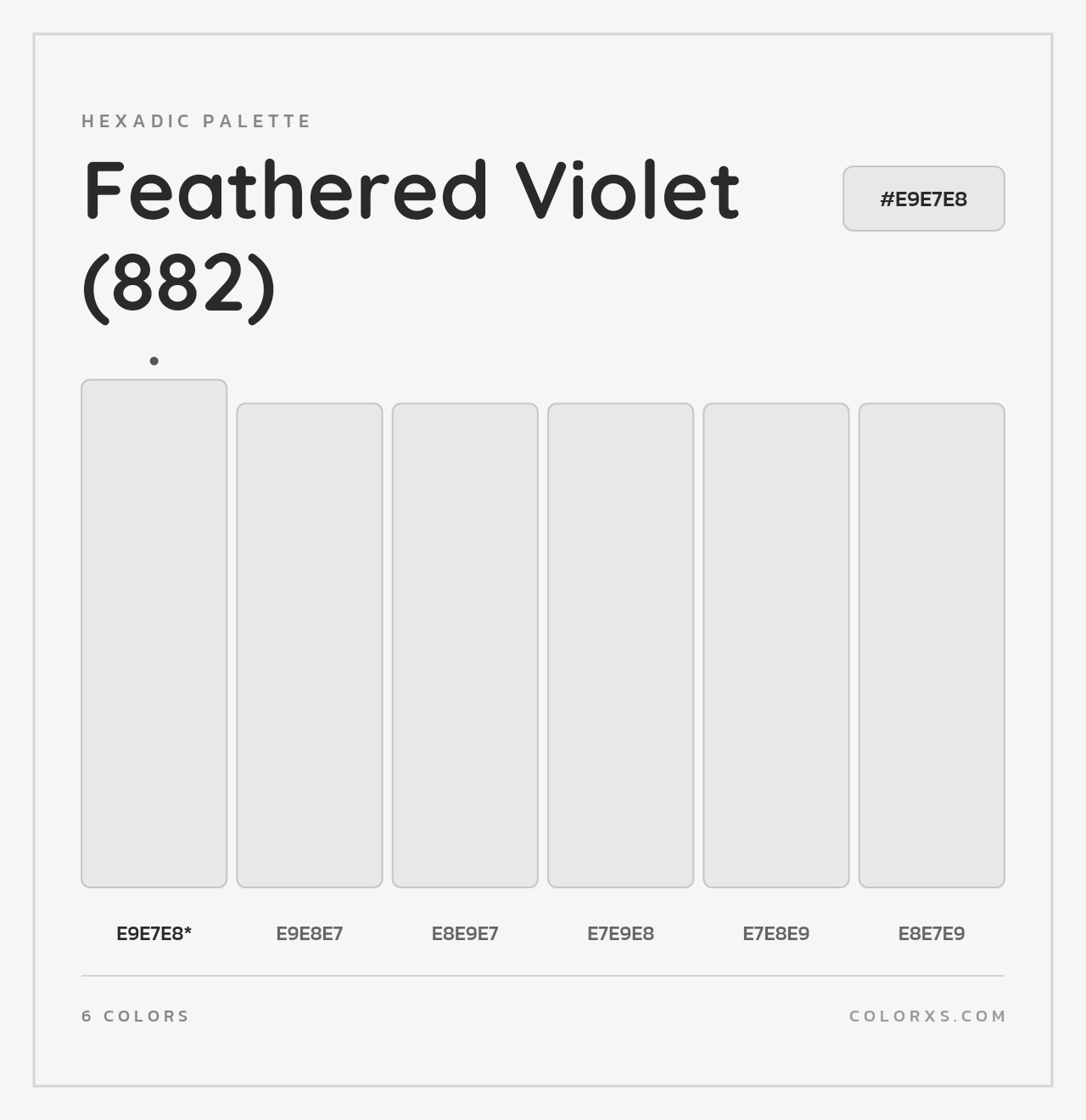 Feathered Violet (882) - Hexadic Color Palette