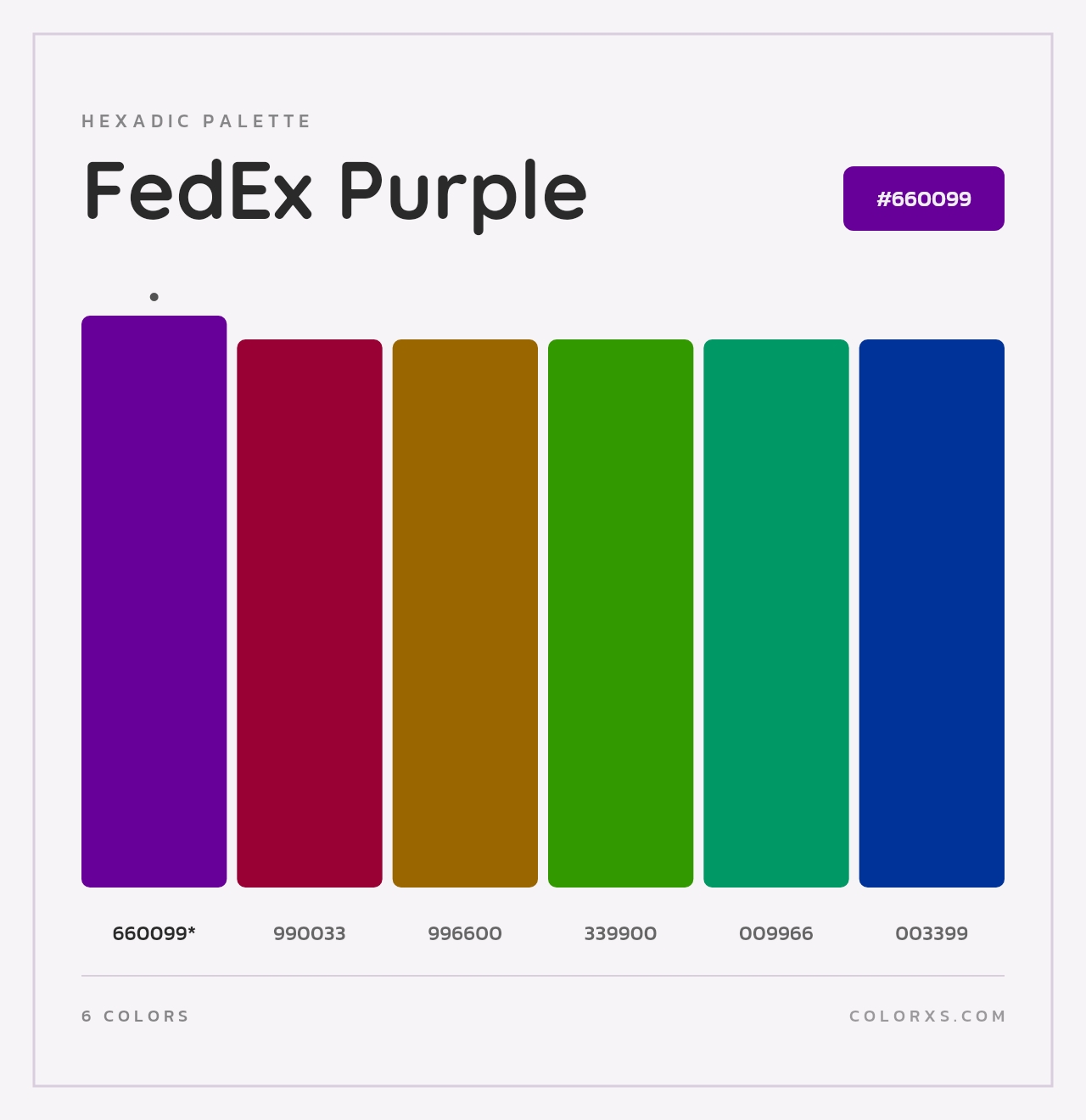 FedEx Purple - Hexadic Color Palette