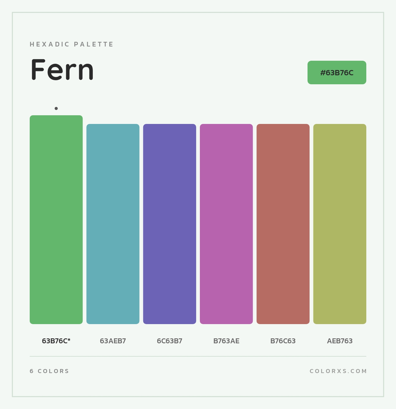 Fern - Hexadic Color Palette