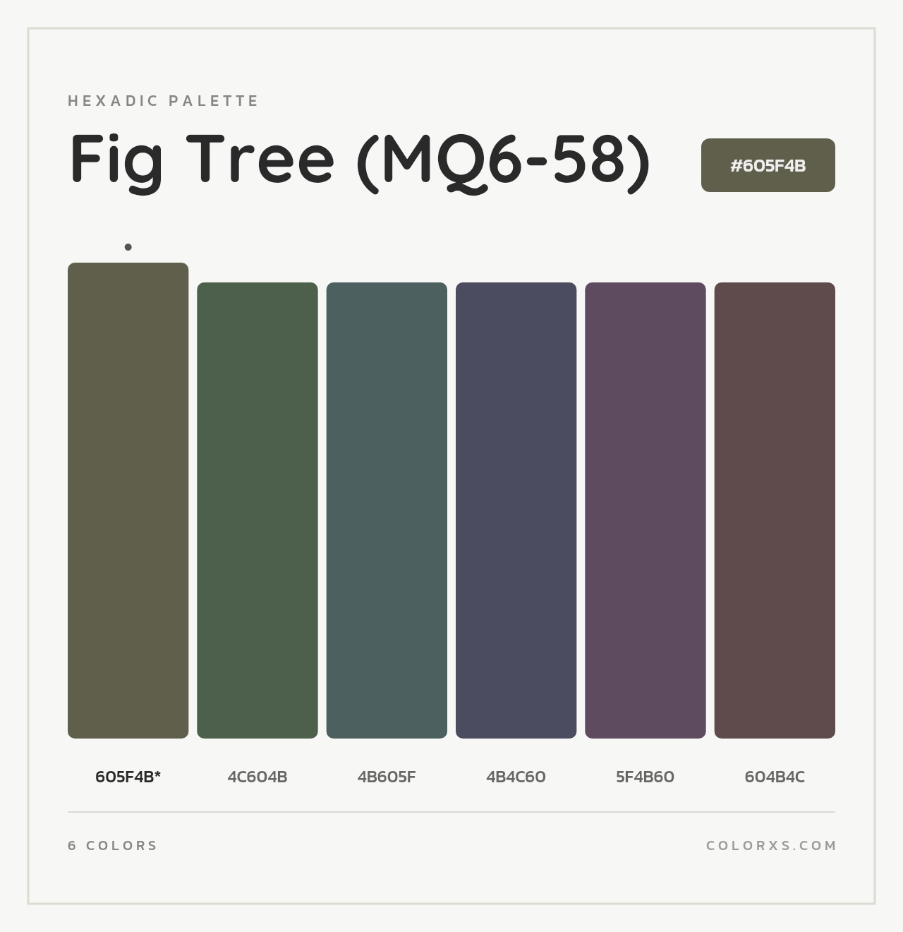 Fig Tree (MQ6-58) - Hexadic Color Palette