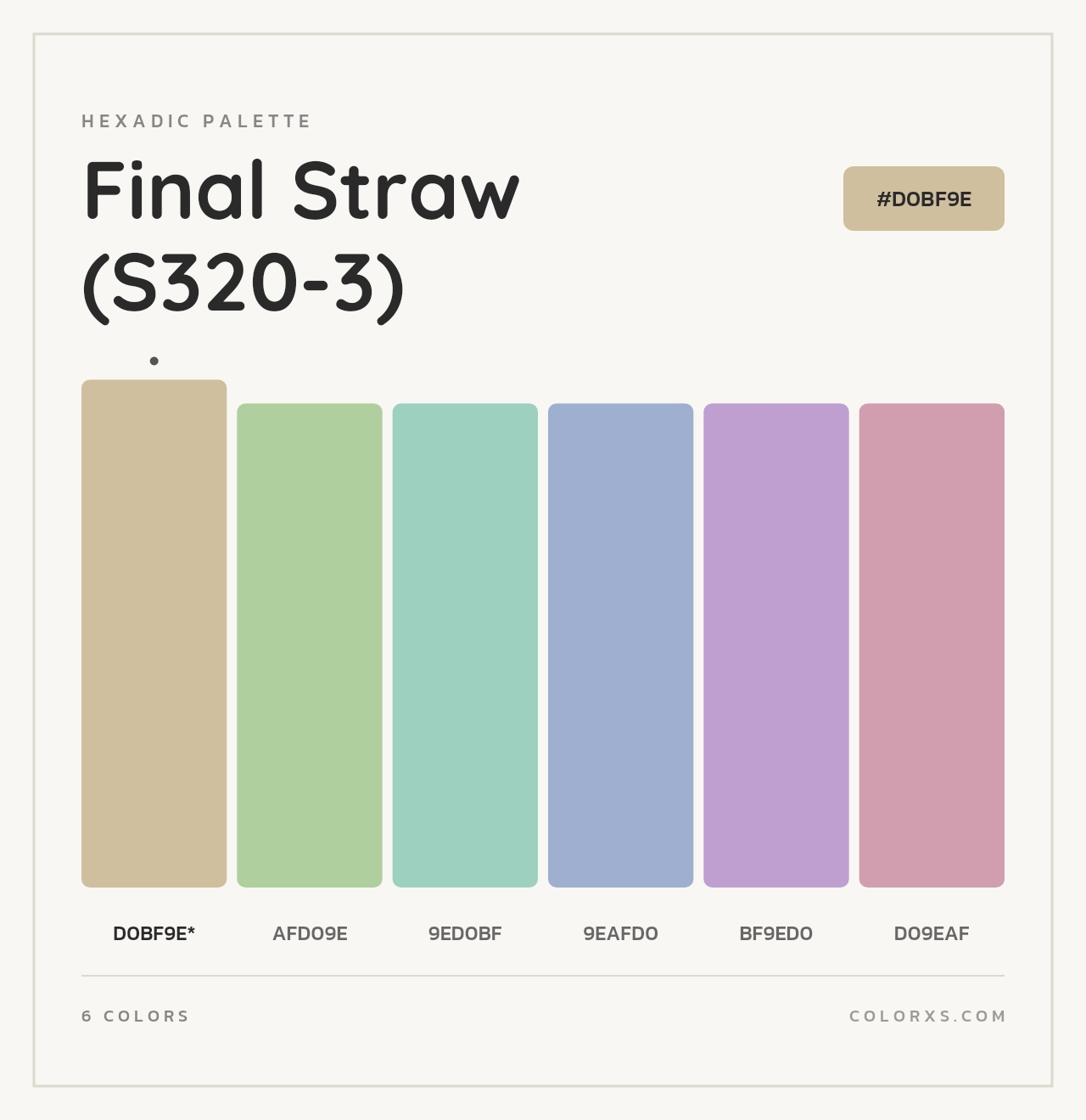 Final Straw (S320-3) - Hexadic Color Palette