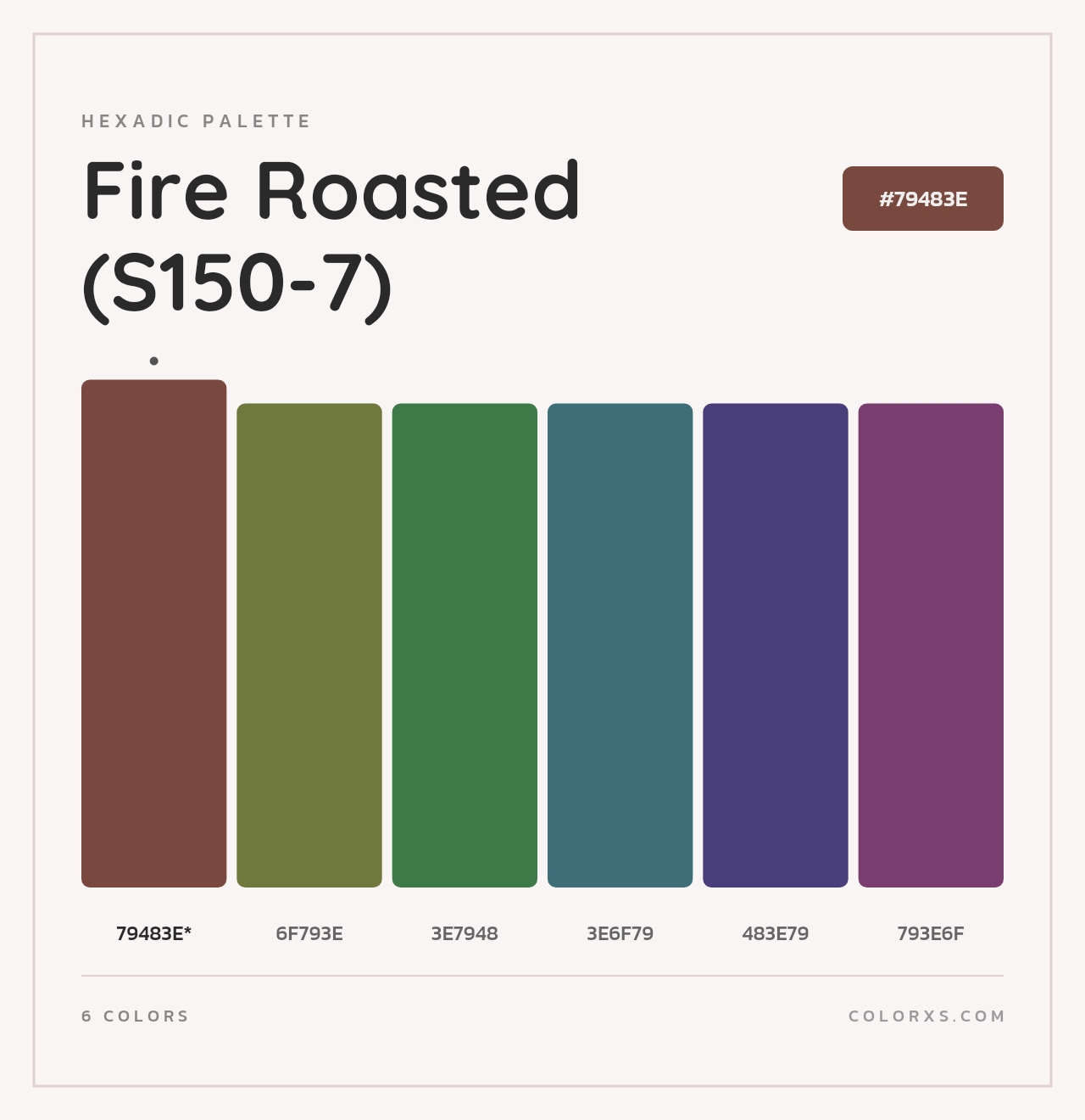 Fire Roasted (S150-7) - Hexadic Color Palette
