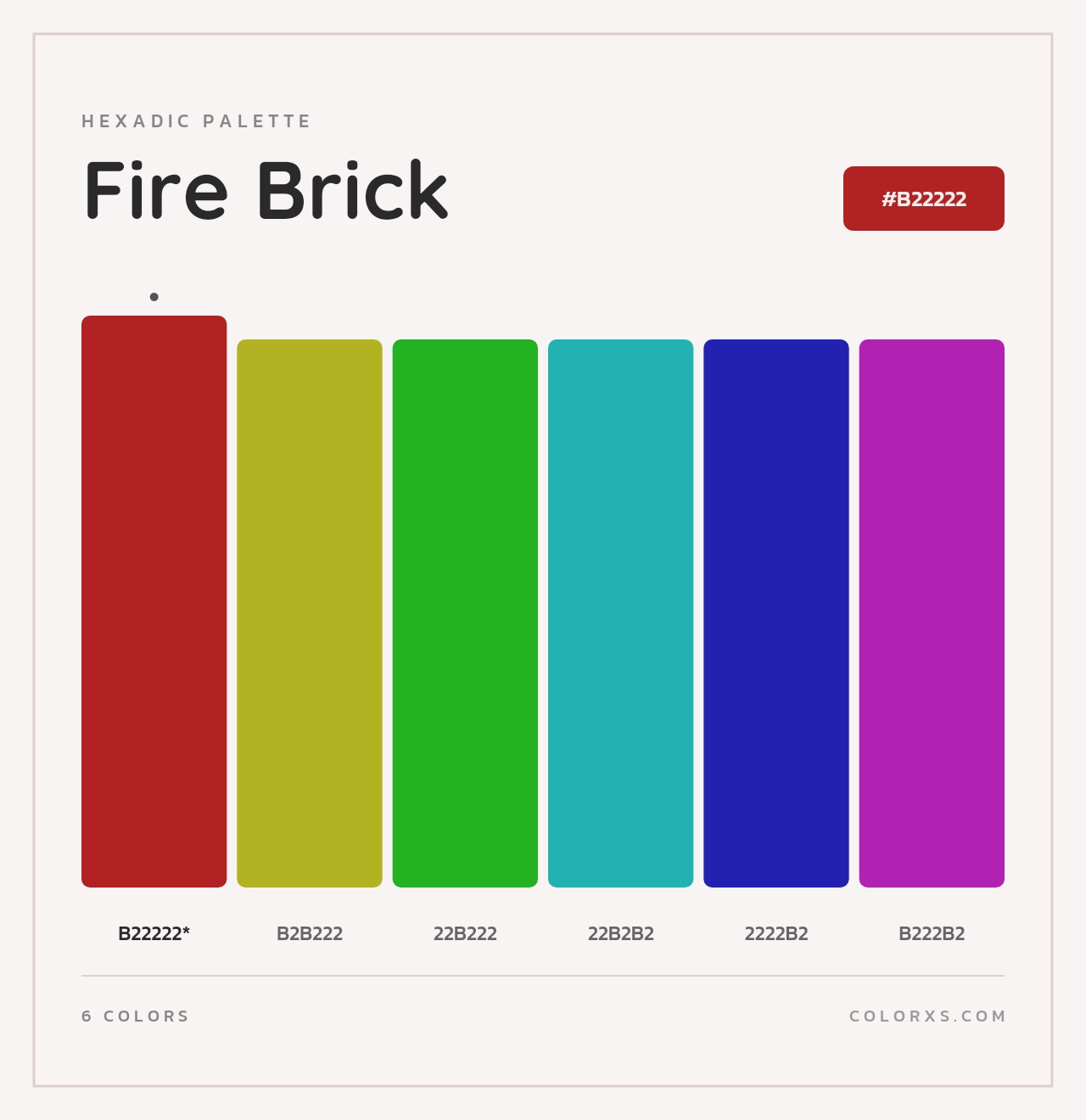 Fire Brick - Hexadic Color Palette