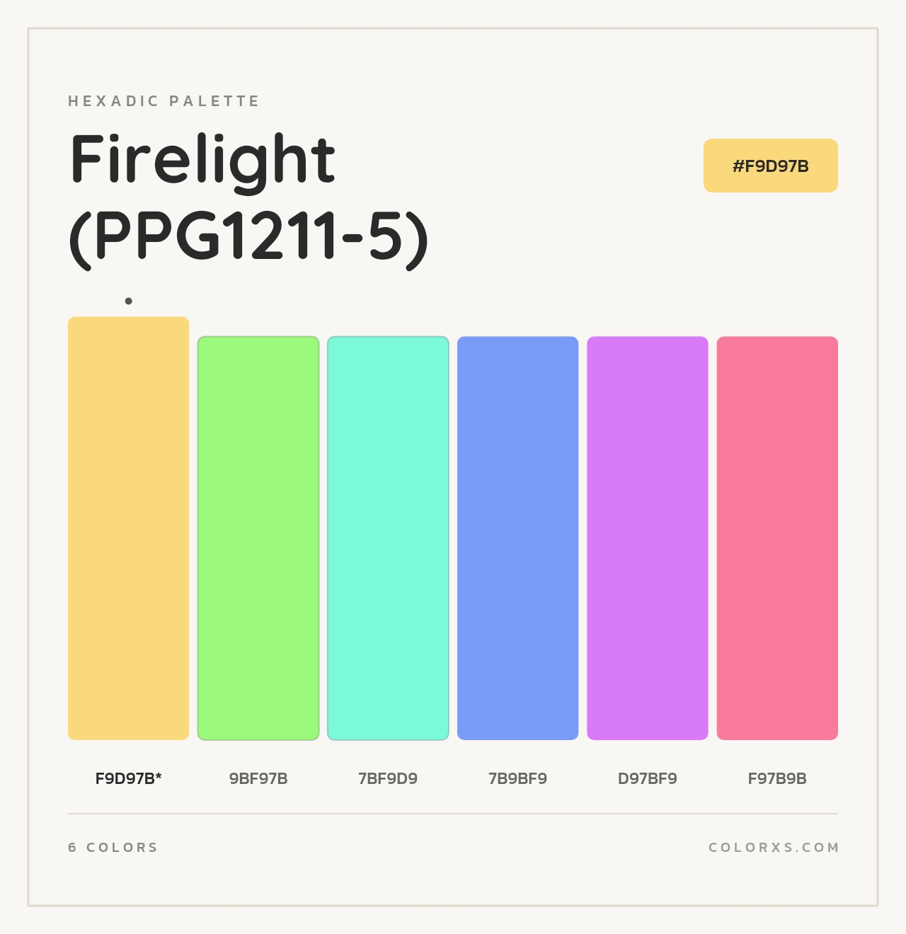 Firelight (PPG1211-5) - Hexadic Color Palette
