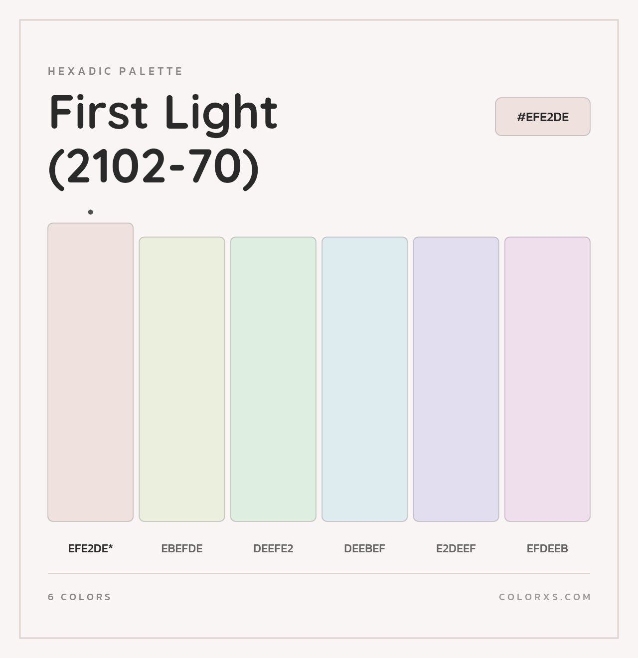 First Light (2102-70) - Hexadic Color Palette