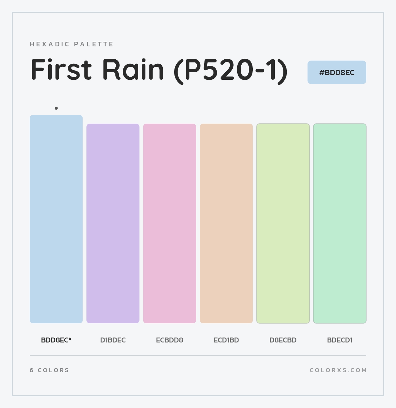 First Rain (P520-1) - Hexadic Color Palette