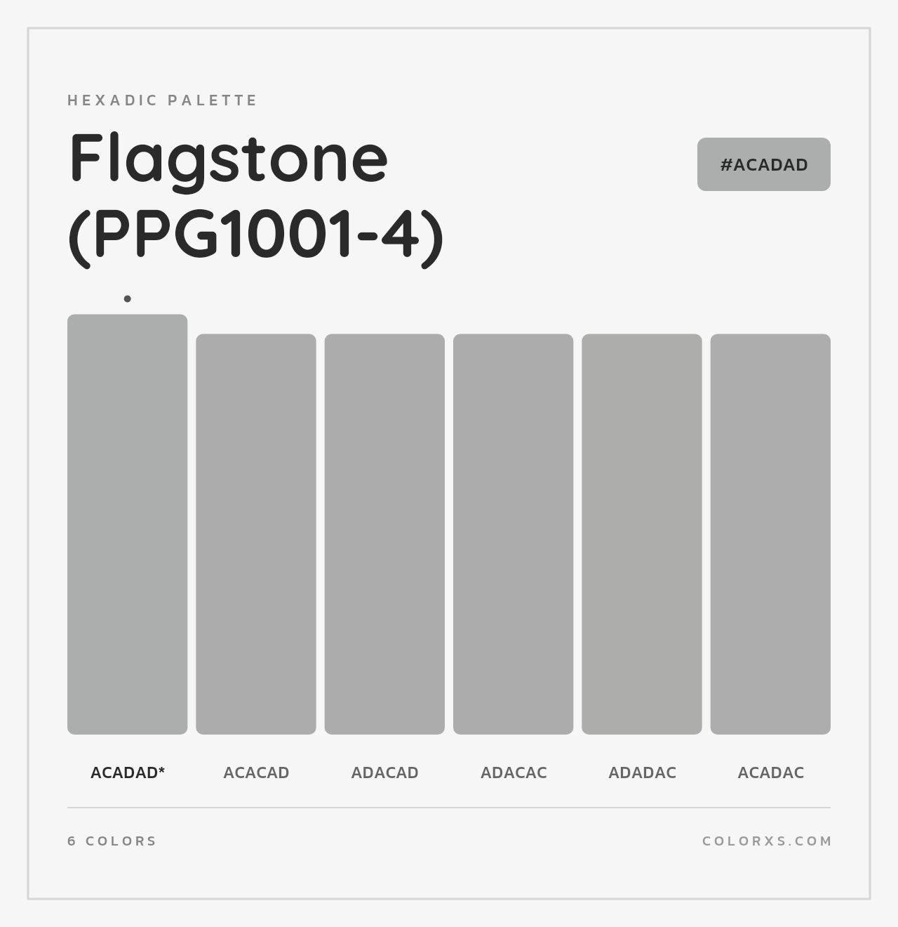 Flagstone (PPG1001-4) - Hexadic Color Palette