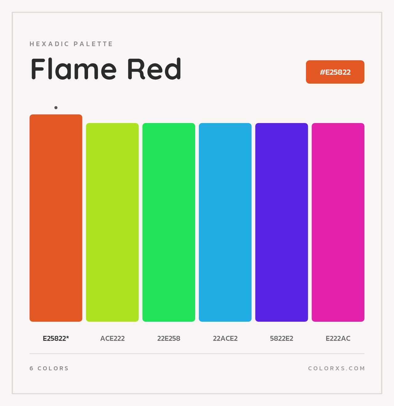 Flame Red - Hexadic Color Palette