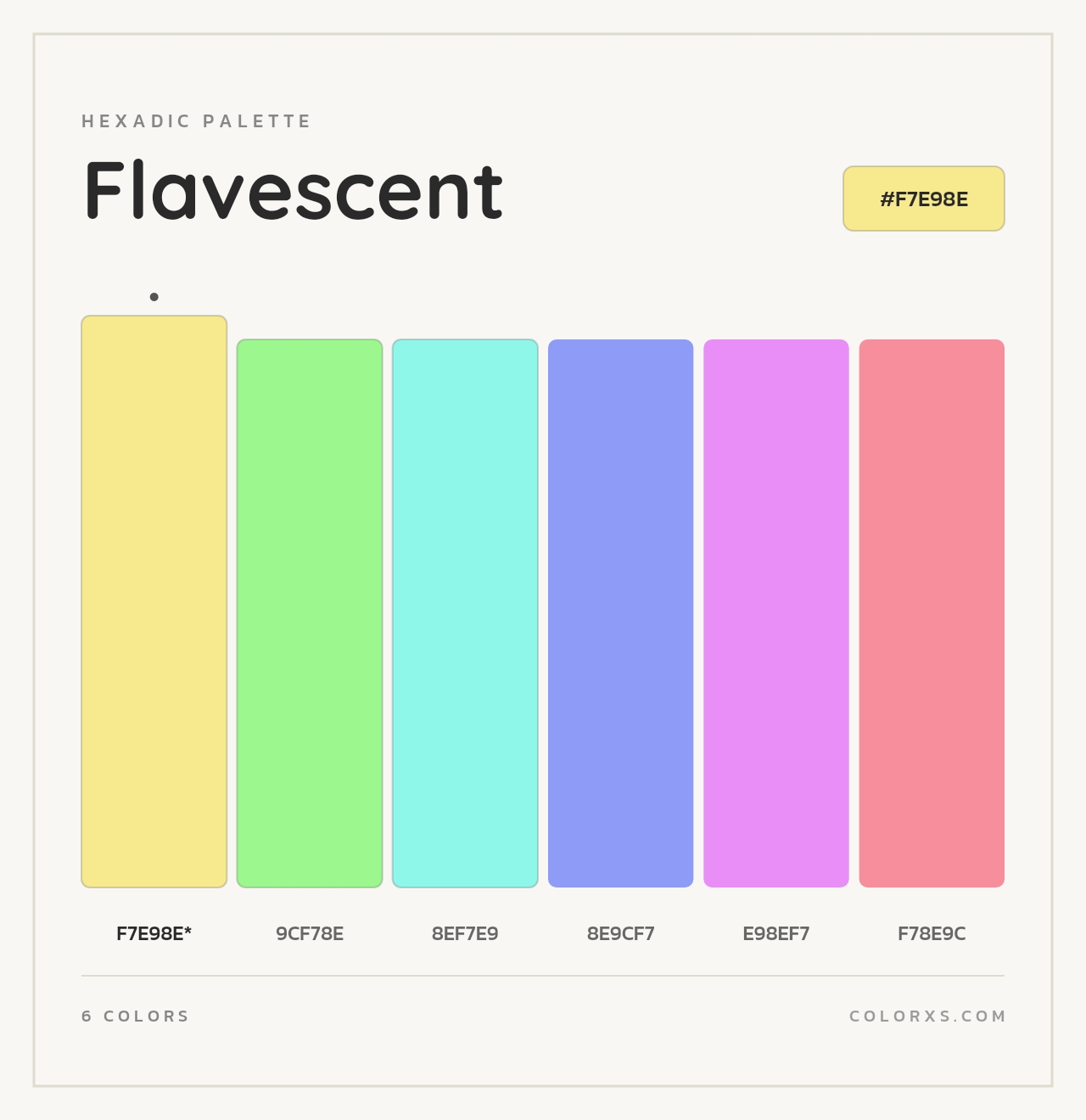 Flavescent - Hexadic Color Palette