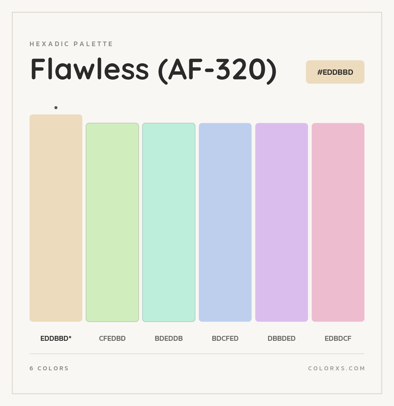 Flawless (AF-320) - Hexadic Color Palette