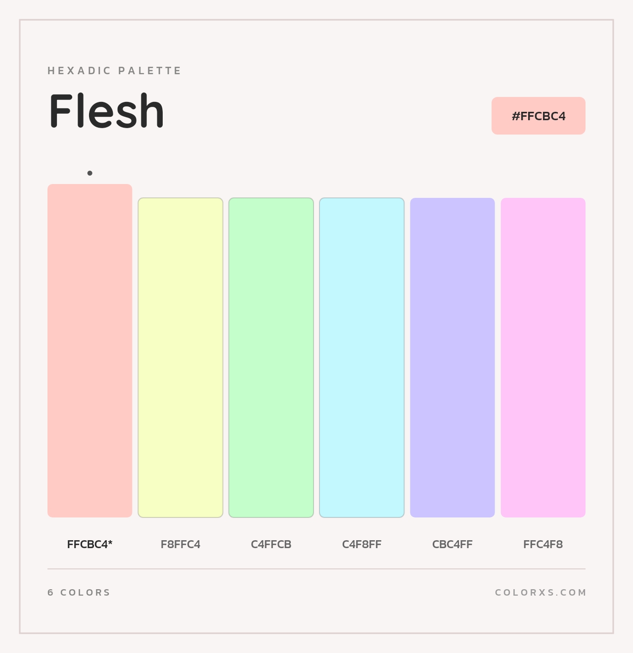 Flesh - Hexadic Color Palette