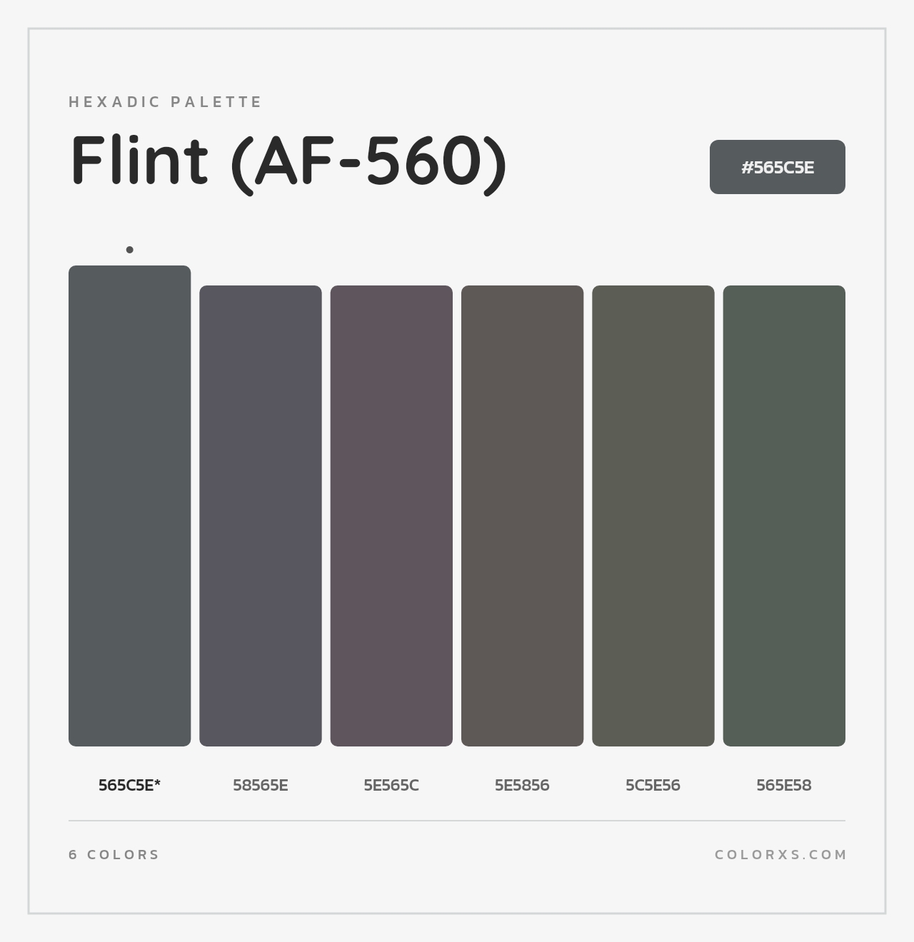 Flint (AF-560) - Hexadic Color Palette