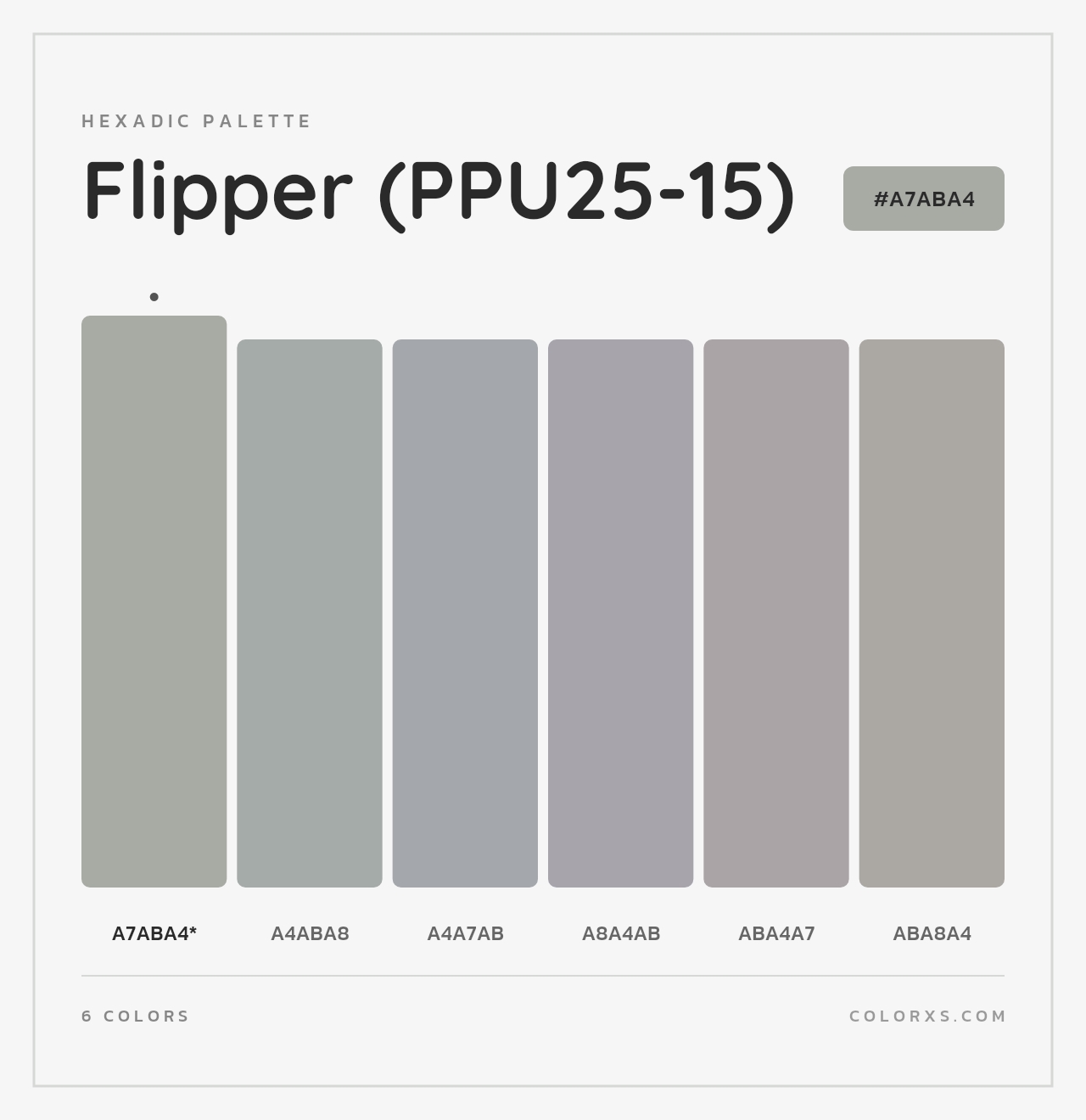 Flipper (PPU25-15) - Hexadic Color Palette