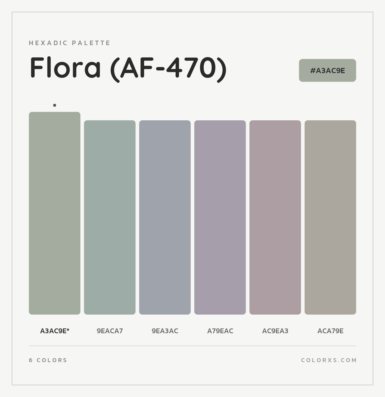 Flora (AF-470) - Hexadic Color Palette