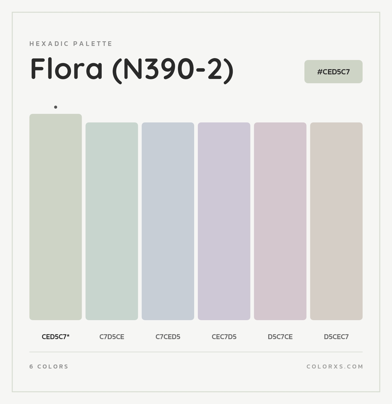 Flora (N390-2) - Hexadic Color Palette