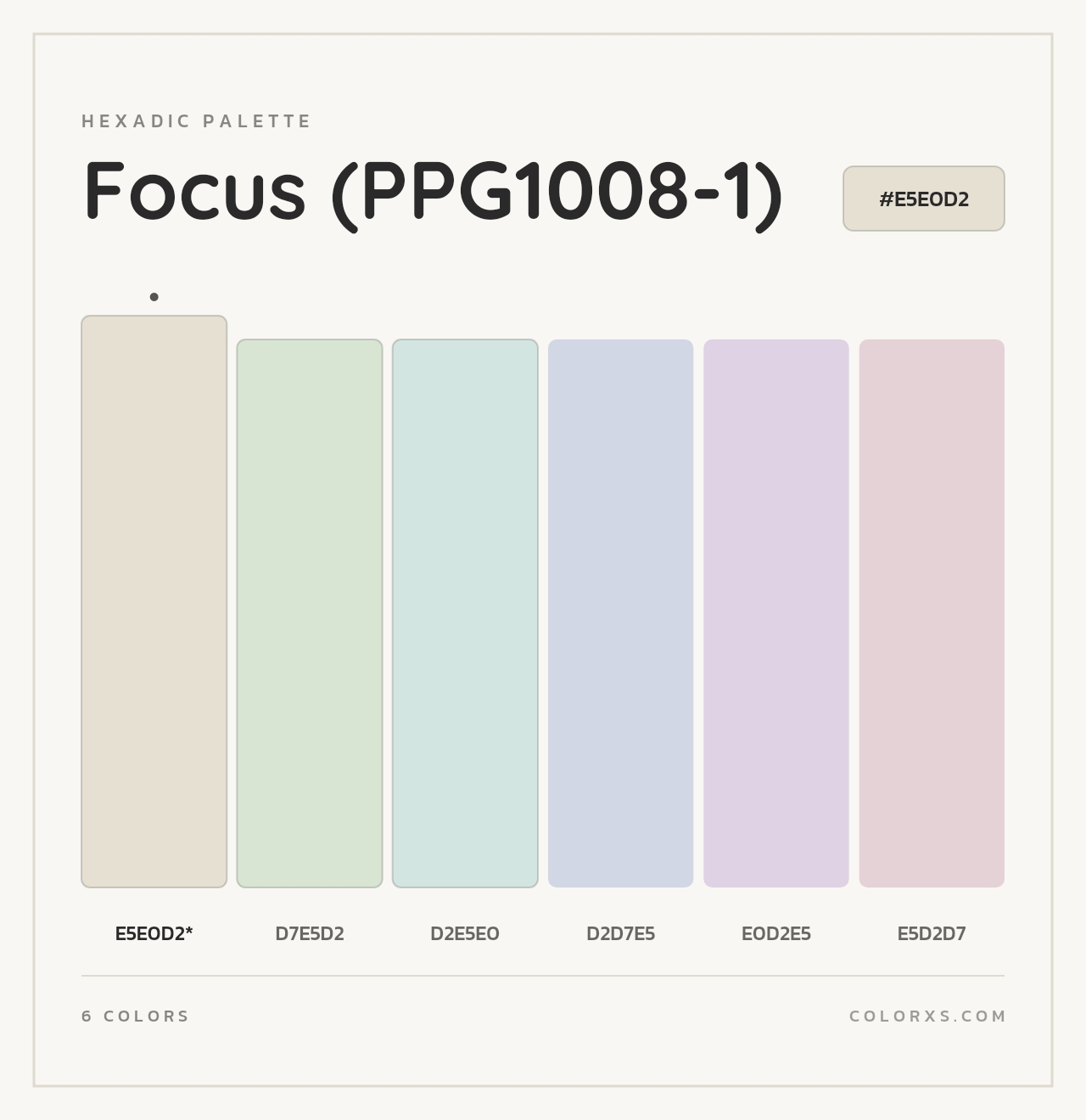 Focus (PPG1008-1) - Hexadic Color Palette