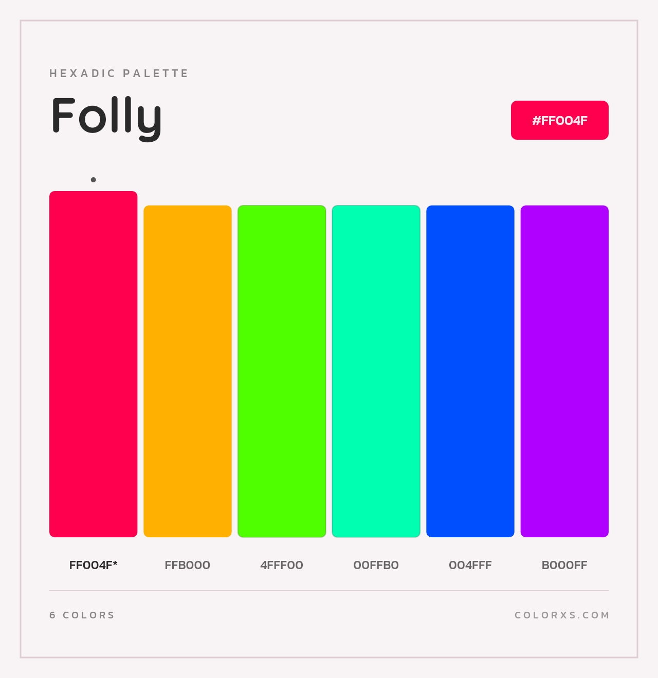 Folly - Hexadic Color Palette