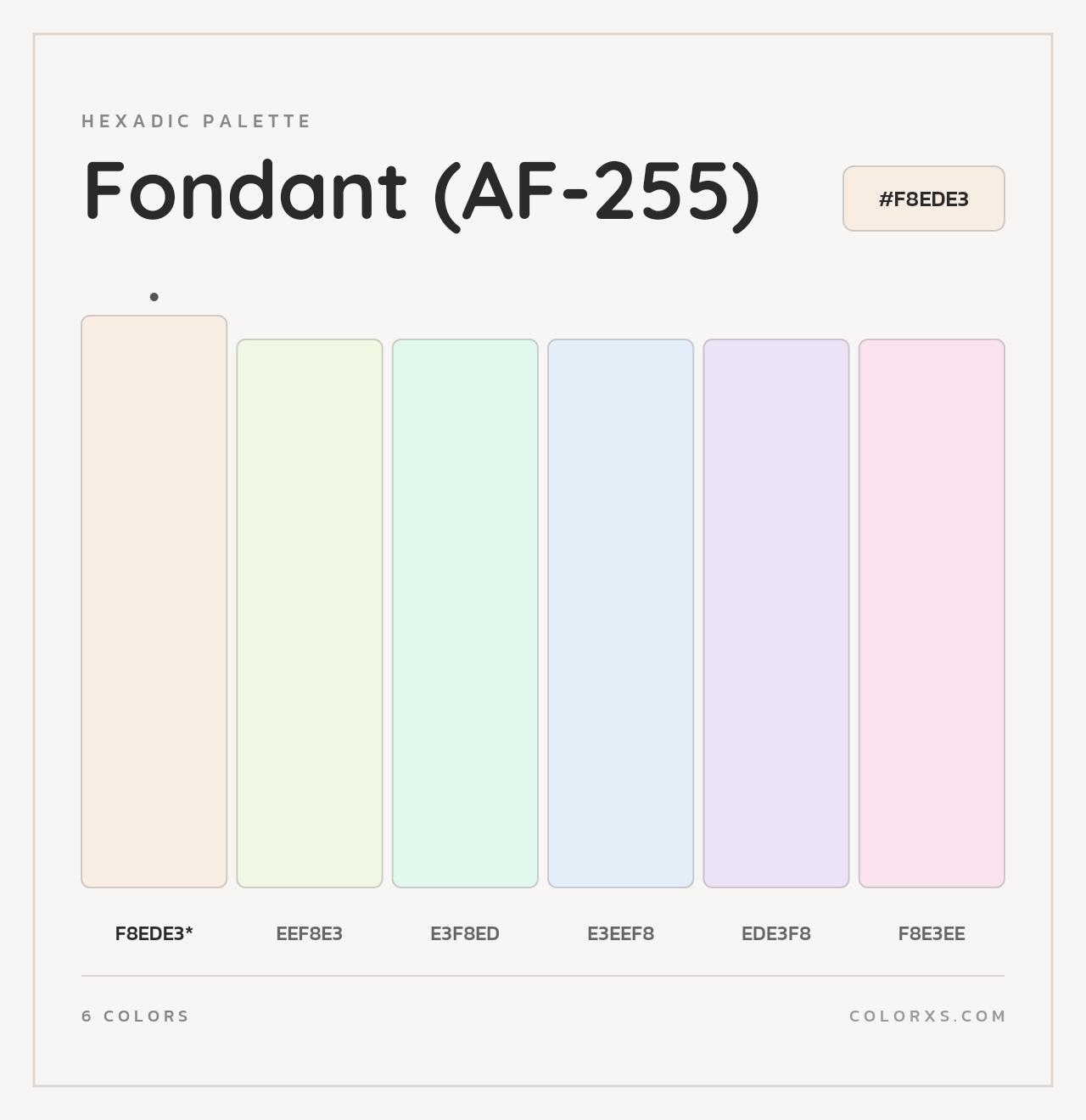 Fondant (AF-255) - Hexadic Color Palette