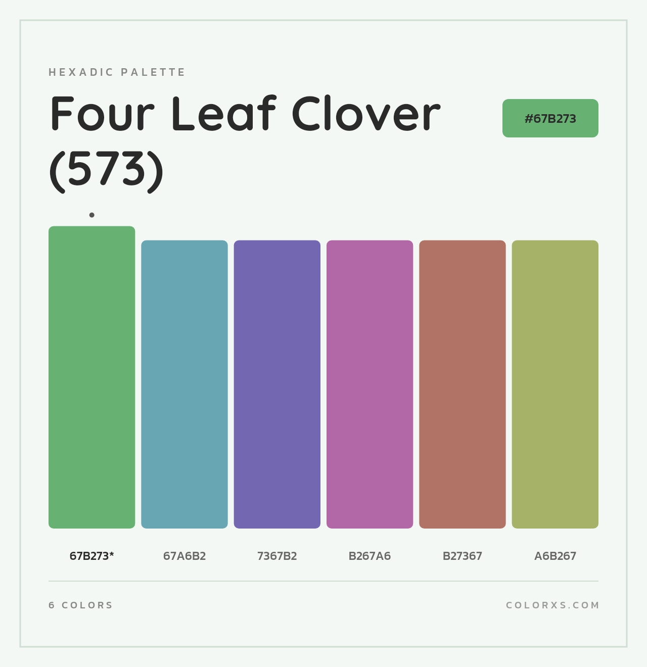 Four Leaf Clover (573) - Hexadic Color Palette
