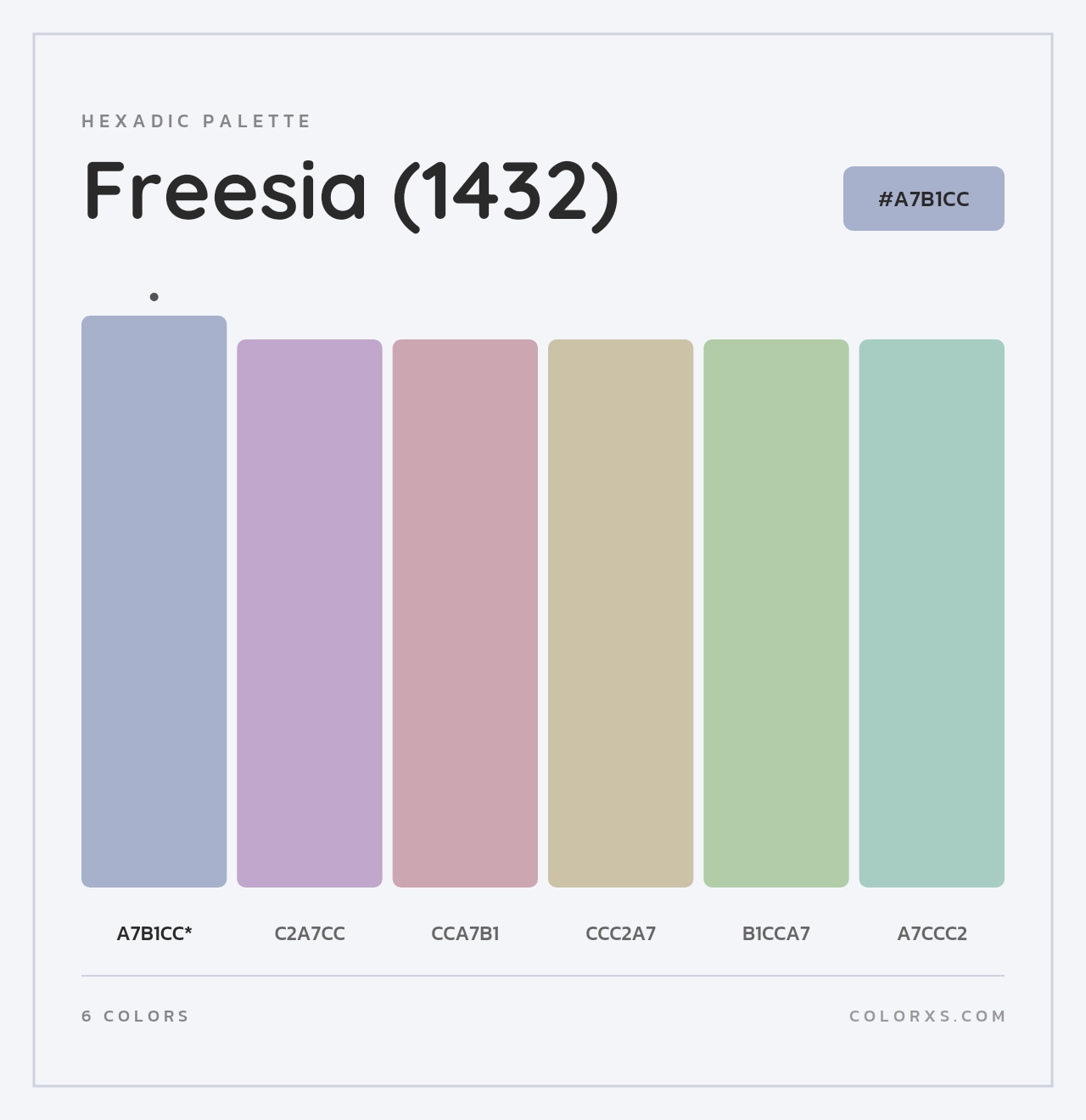 Freesia (1432) - Hexadic Color Palette