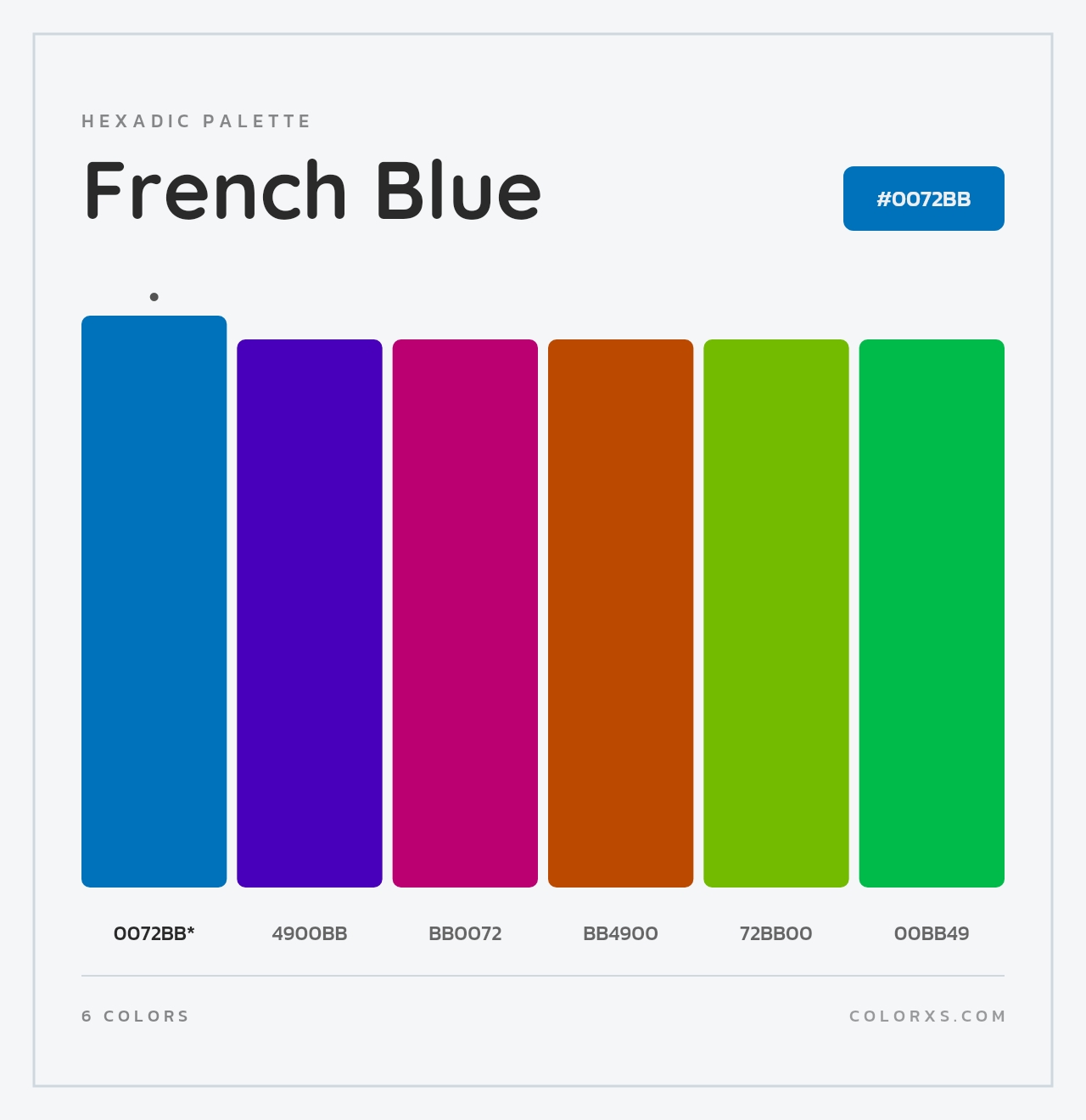 French Blue - Hexadic Color Palette