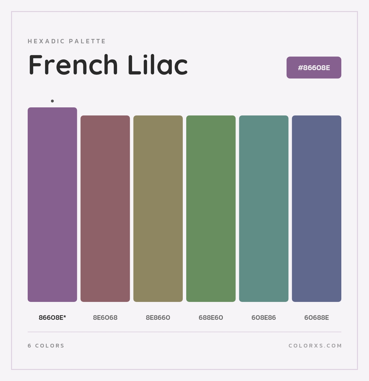 French Lilac - Hexadic Color Palette