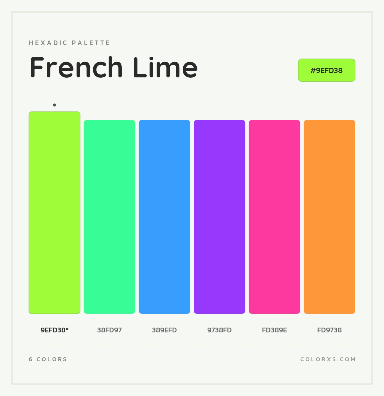 French Lime - Hexadic Color Palette