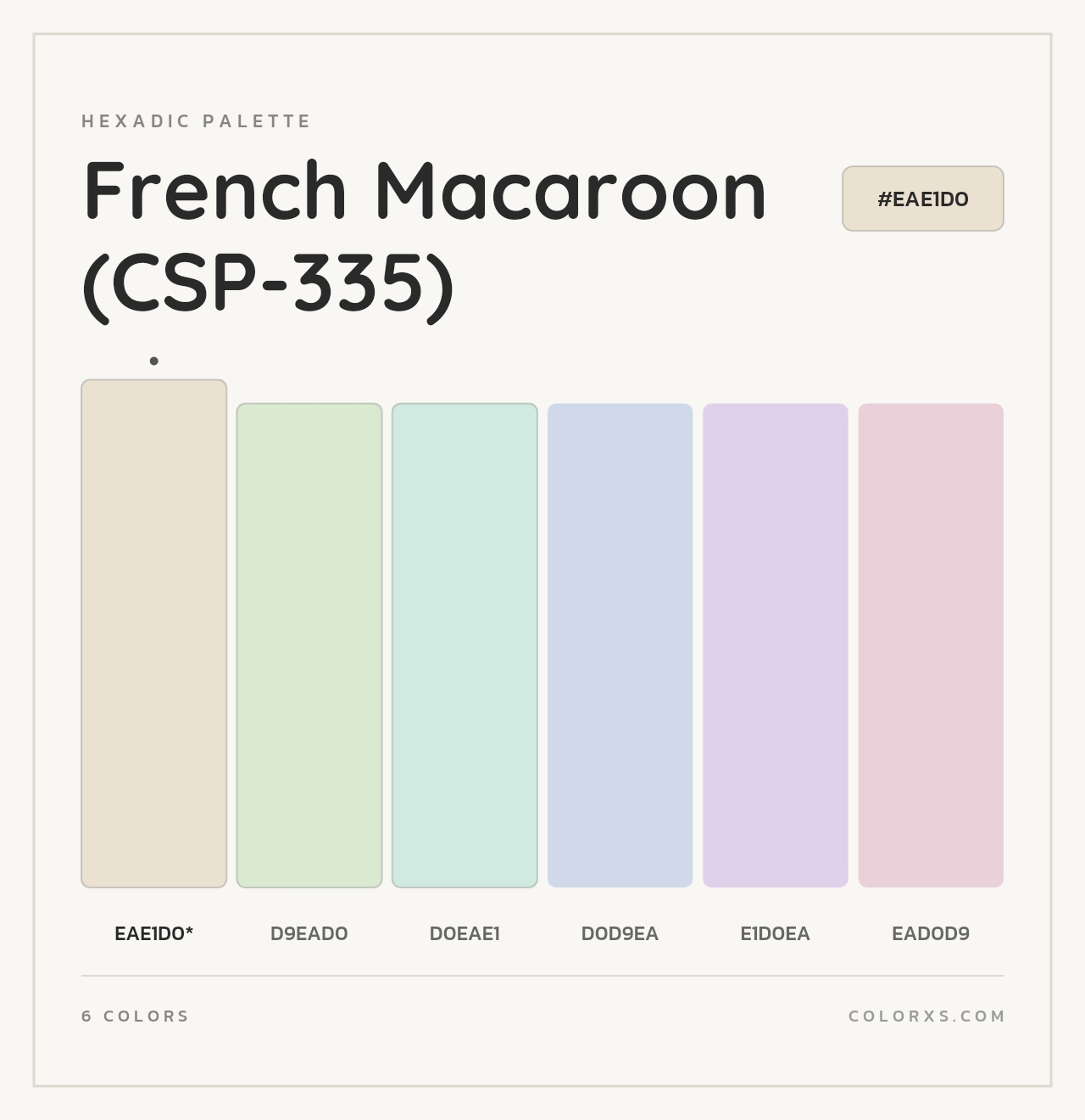 French Macaroon (CSP-335) - Hexadic Color Palette