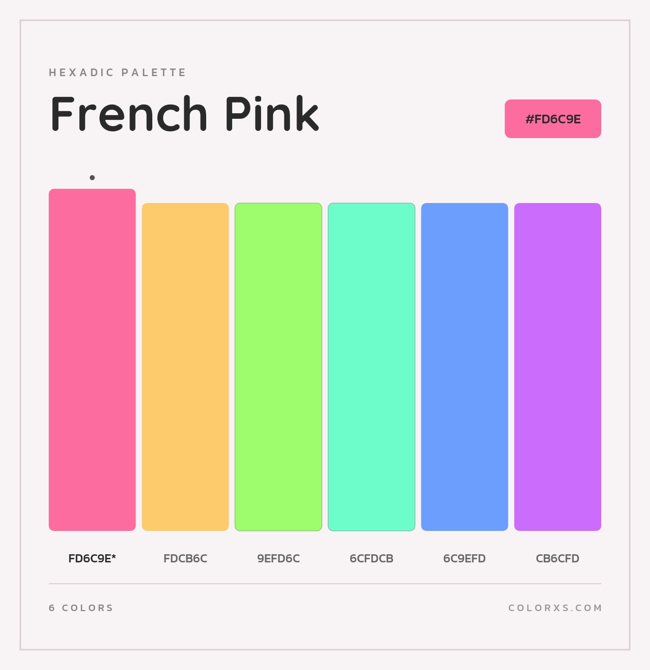 French Pink - Hexadic Color Palette