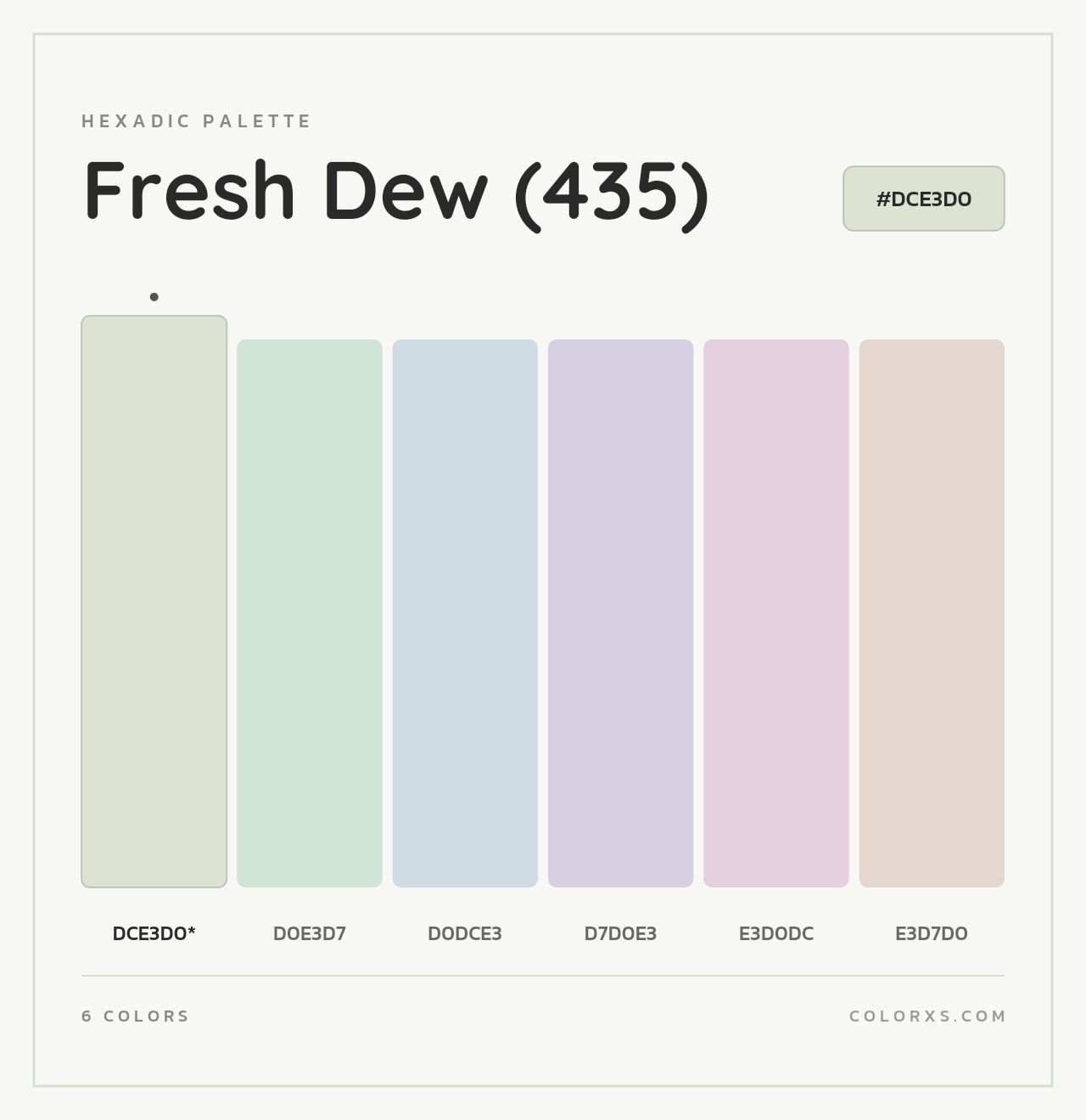 Fresh Dew (435) - Hexadic Color Palette