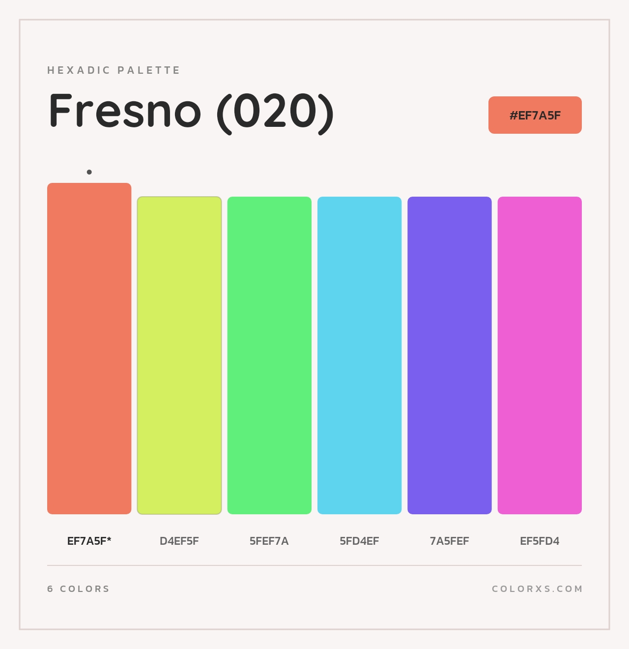 Fresno (020) - Hexadic Color Palette