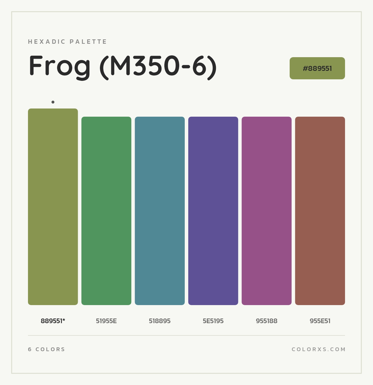 Frog (M350-6) - Hexadic Color Palette