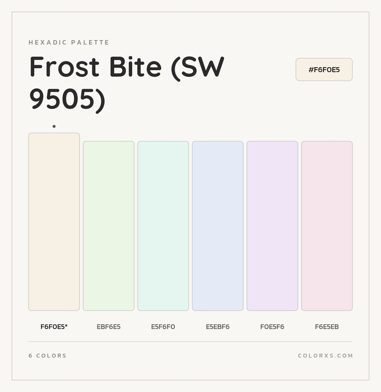 Frost Bite (SW 9505) - Hexadic Color Palette