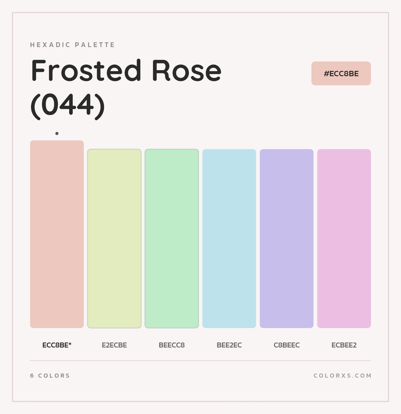 Frosted Rose (044) - Hexadic Color Palette