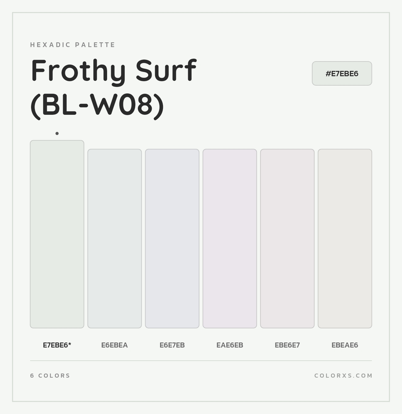 Frothy Surf (BL-W08) - Hexadic Color Palette