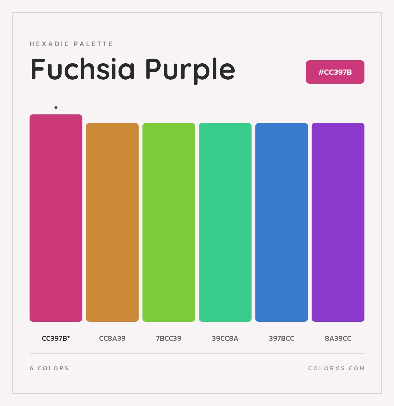 Fuchsia Purple - Hexadic Color Palette