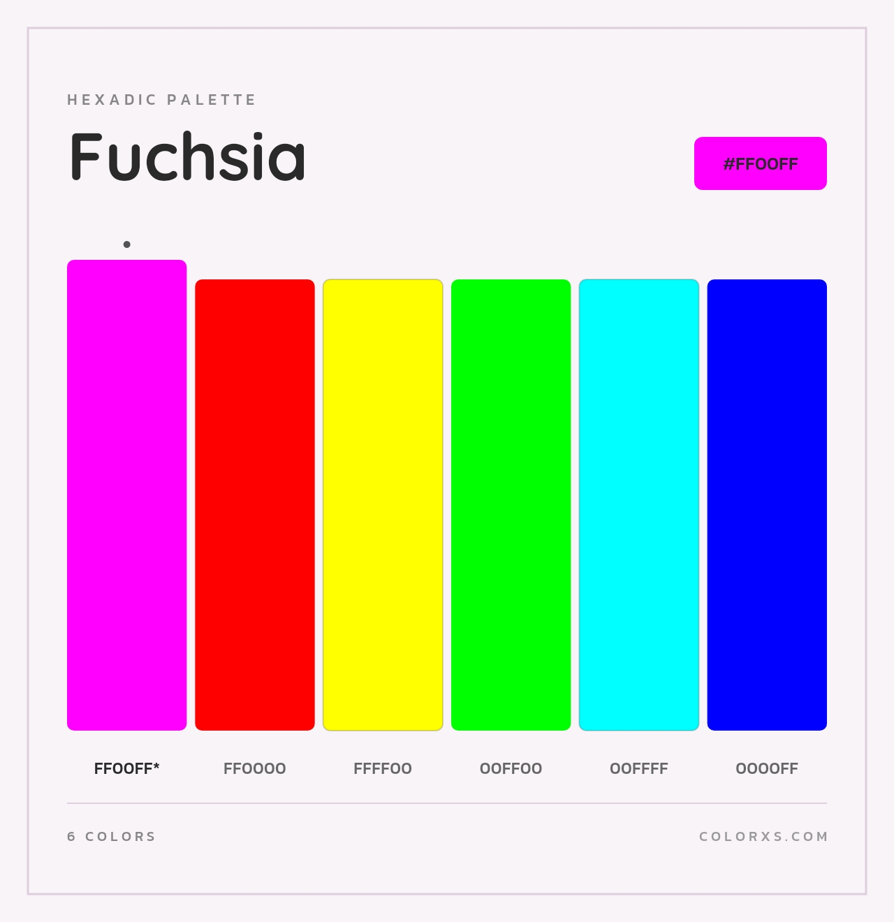 Fuchsia - Hexadic Color Palette