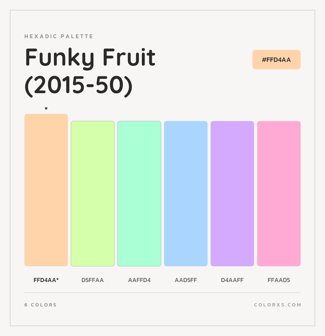 Funky Fruit (2015-50) - Hexadic Color Palette