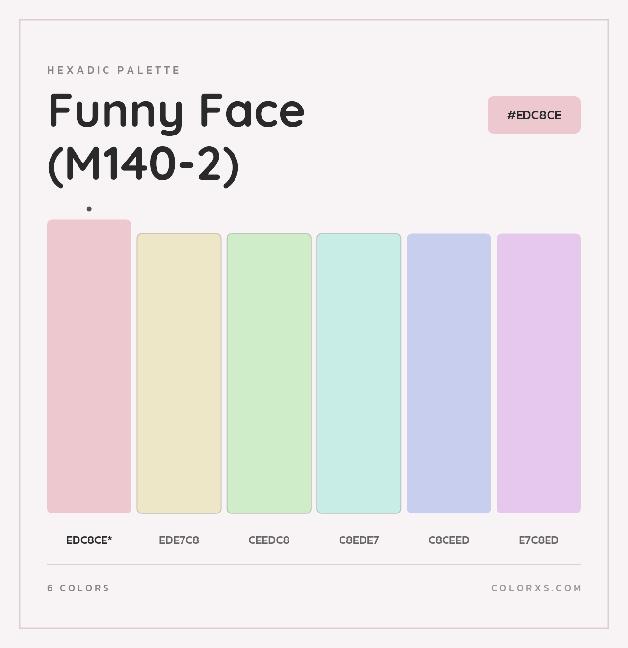 Funny Face (M140-2) - Hexadic Color Palette