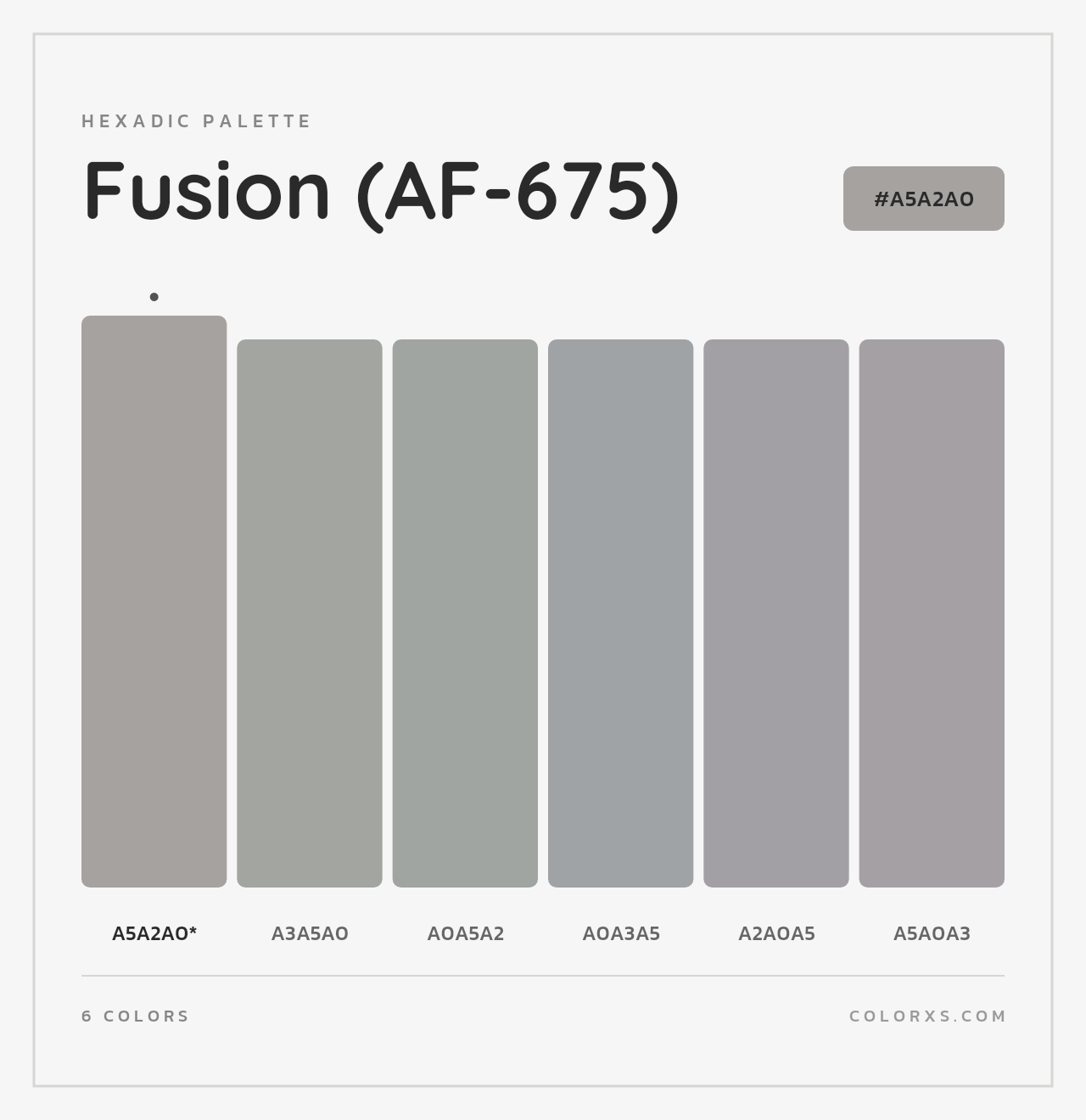 Fusion (AF-675) - Hexadic Color Palette