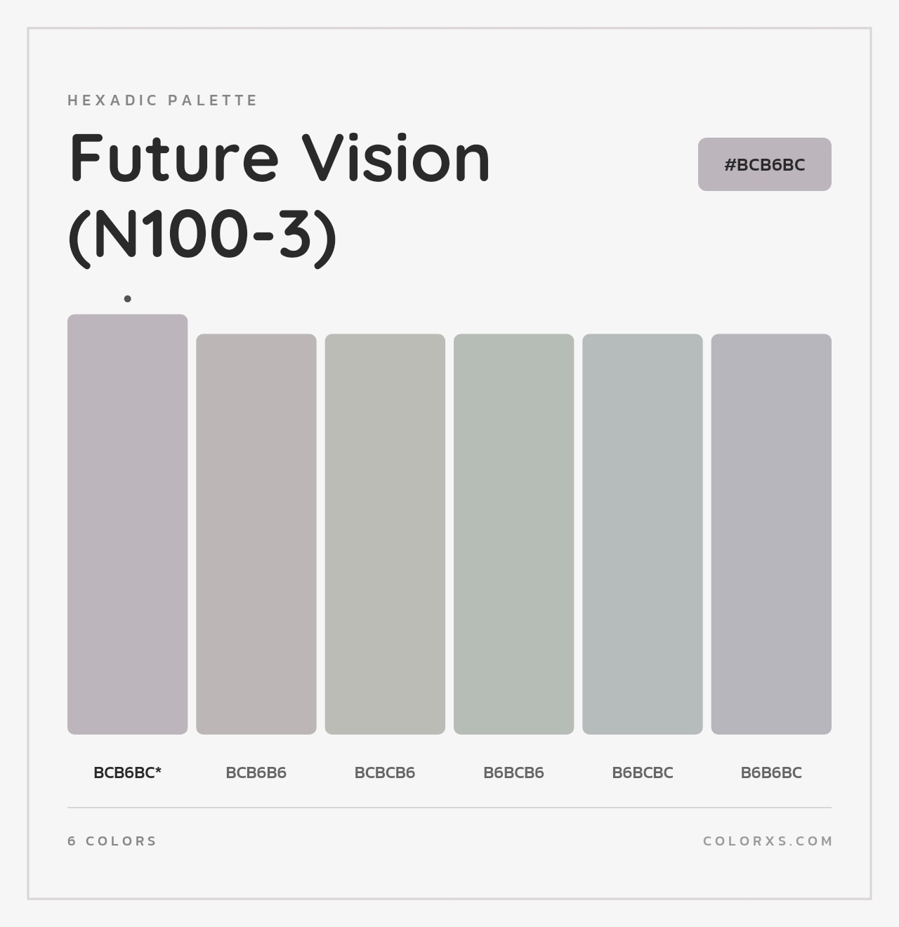 Future Vision (N100-3) - Hexadic Color Palette