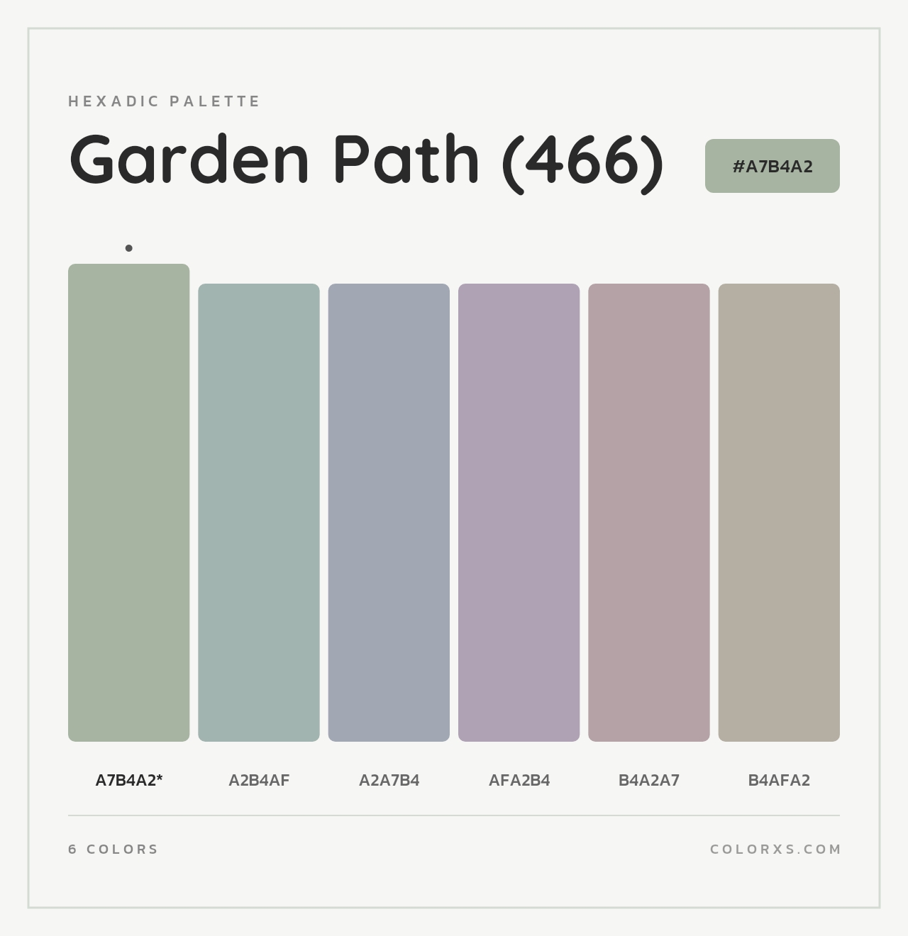 Garden Path (466) - Hexadic Color Palette
