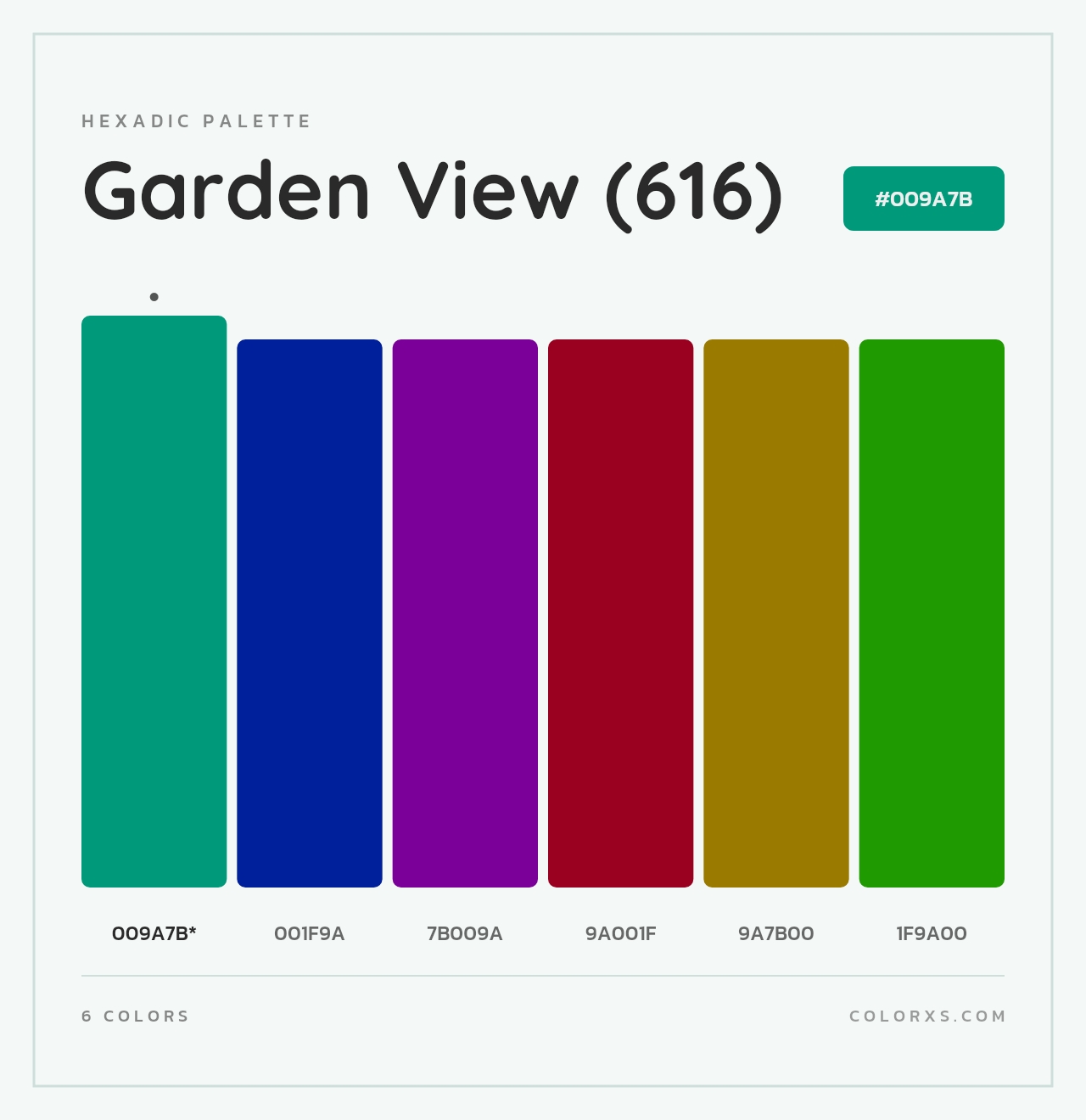 Garden View (616) - Hexadic Color Palette