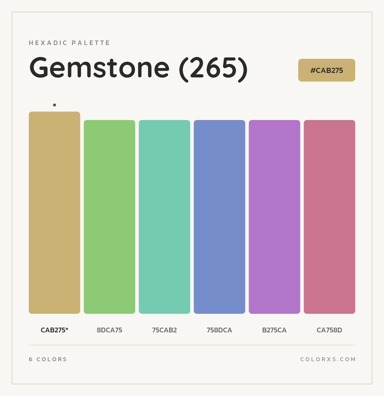 Gemstone (265) - Hexadic Color Palette