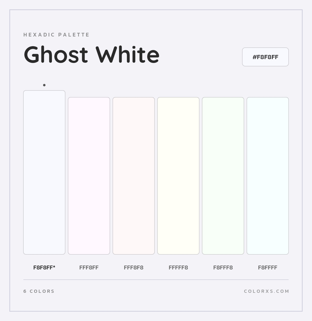 Ghost White - Hexadic Color Palette