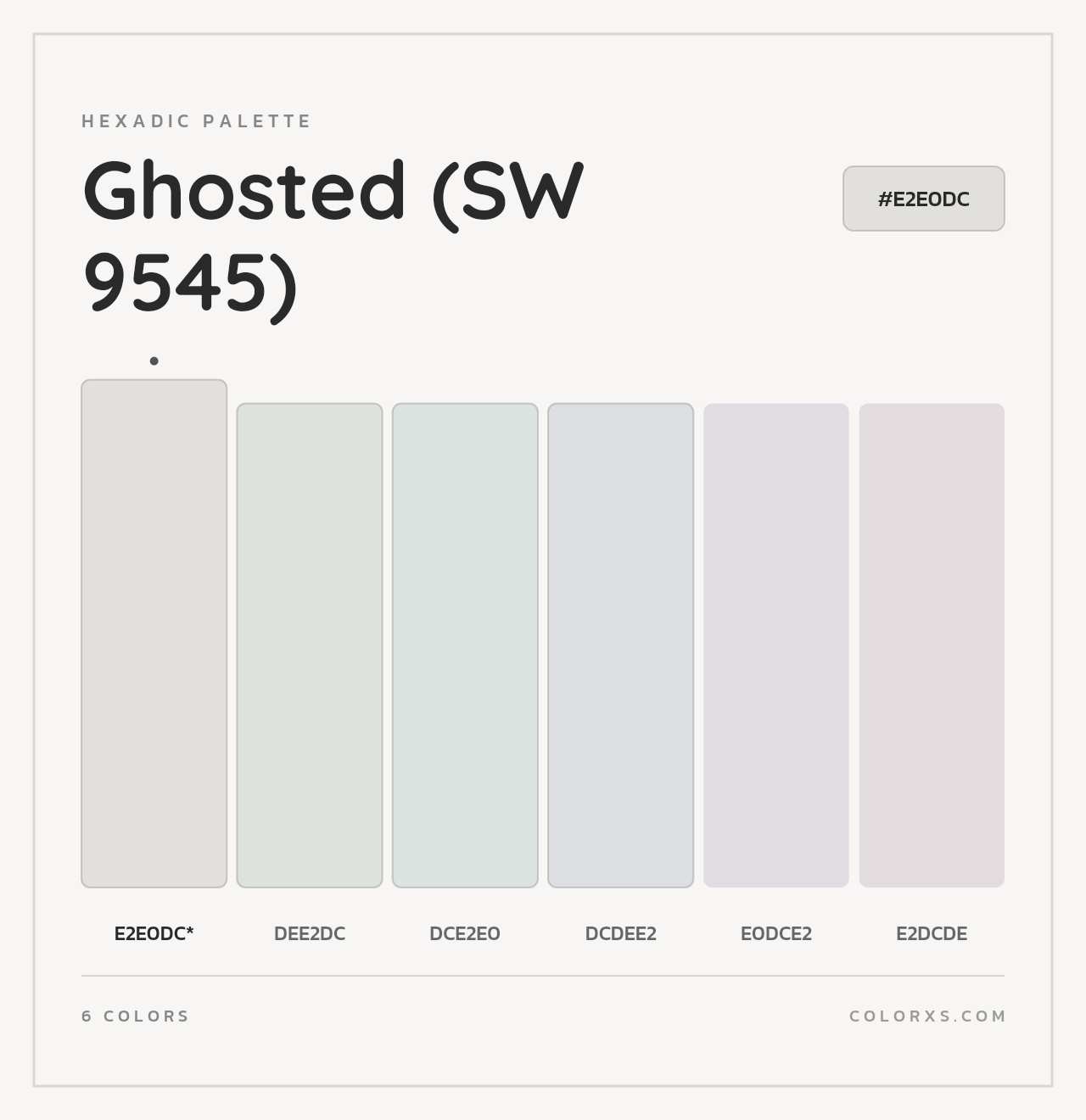 Ghosted (SW 9545) - Hexadic Color Palette