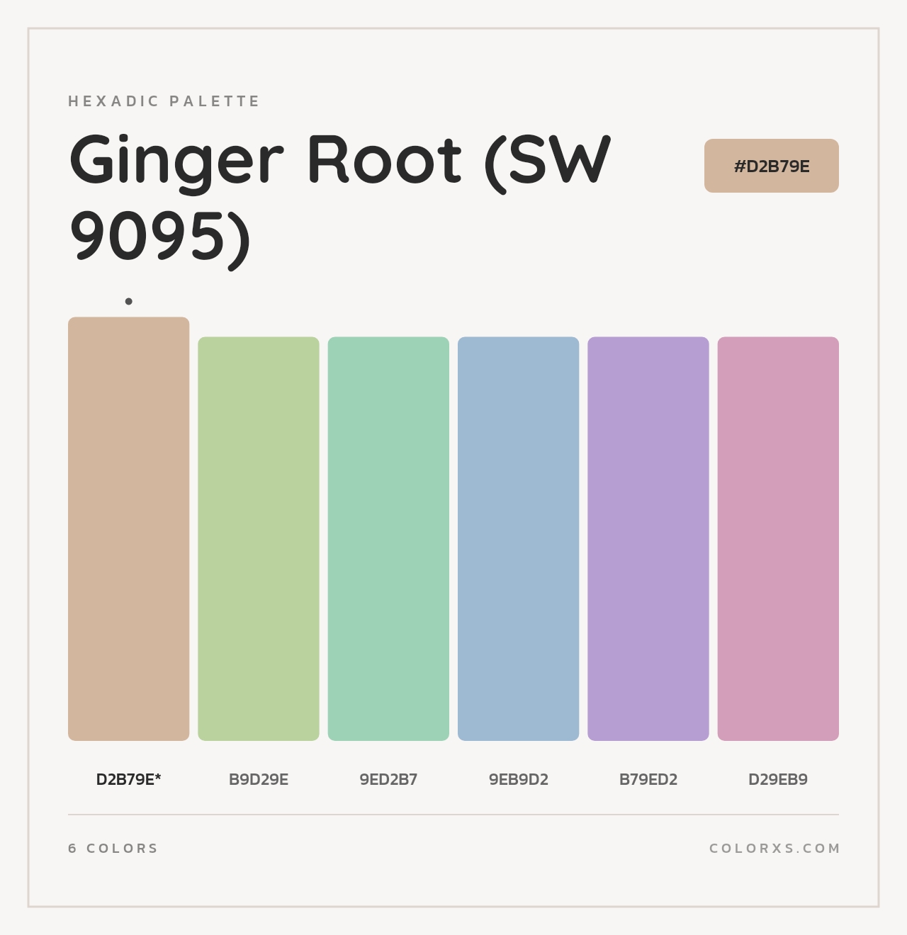 Ginger Root (SW 9095) - Hexadic Color Palette