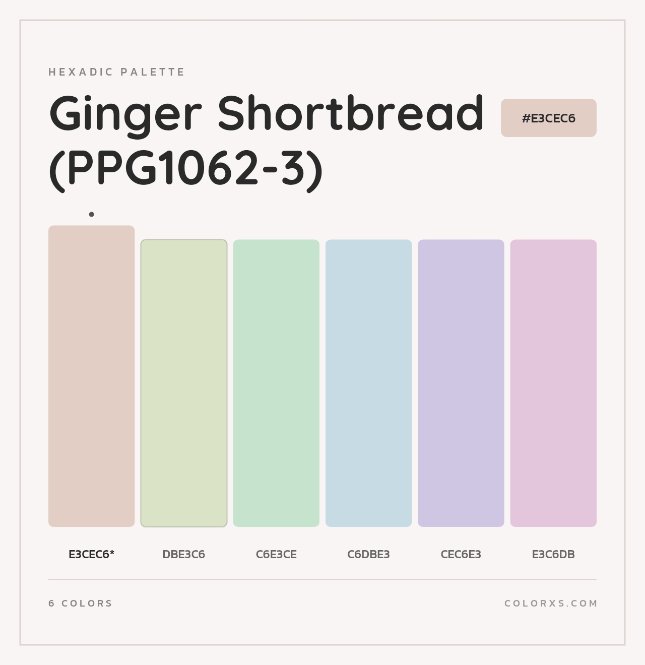 Ginger Shortbread (PPG1062-3) - Hexadic Color Palette